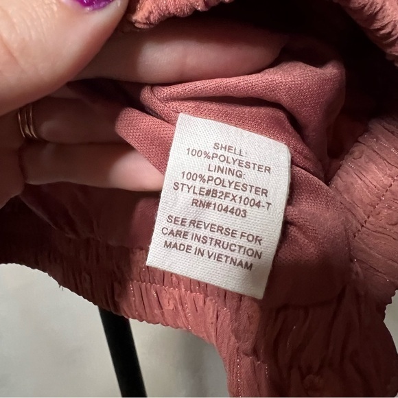 By The River Blush Pink Puff Sleeve Blouse Large - Picture 9 of 10